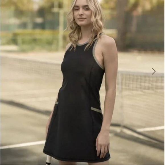 Summersalt Black Do-It-All Tennis Athletic Activewear Sleeveless Dress Size 10 - Picture 1 of 9